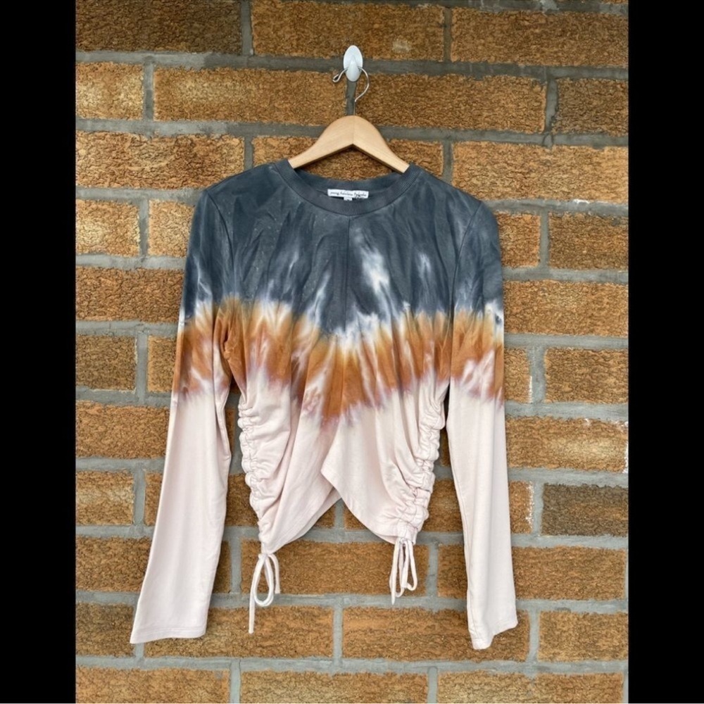 young fabulous and broke tie dye sweatshirt S